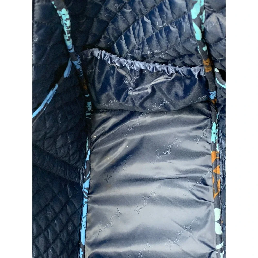 Vera Bradley Get Carried Away Tote Beach Bag Midnight Blues Quilted Retired XL